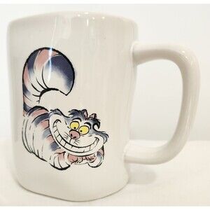 NEW! Rae Dunn Cheshire Cat Disney HOW CURIOUS Double Sided Mug